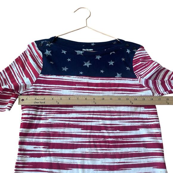 Kim Rogers American flag Tshirt, size Medium. Red white and blue design. - Picture 5 of 5